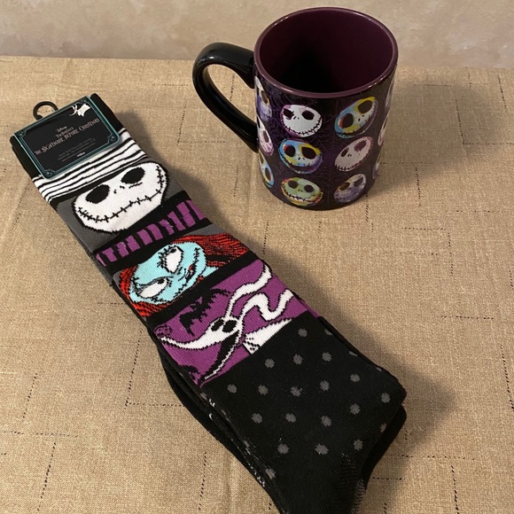 Disney Other - Disney The Nightmare Before Christmas Cup & Socks